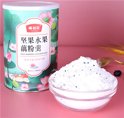 稀谷樂藕粉堅果水果藕粉羹速溶蓮藕粉可配營養(yǎng)早餐沖飲品代餐600g