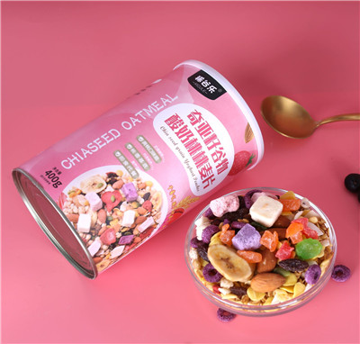 稀谷樂奇亞籽谷物酸奶桃桃麥片干吃烘焙即食代餐麥片400g