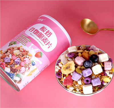 稀谷樂酸奶谷物脆麥片干吃烘焙水果堅果酸奶果粒麥片400g代餐