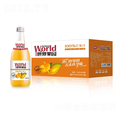 世界果園芒果汁360mlX8瓶招商代理