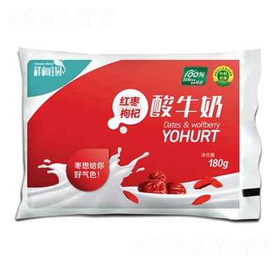 祥和莊園紅棗枸杞酸牛奶(袋裝)