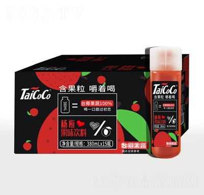 TaiCOCO楊梅果味飲料380mlX15瓶招商代理