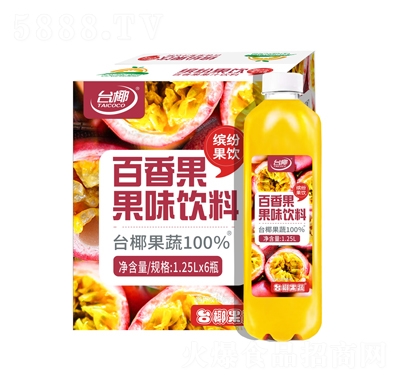 臺(tái)椰百香果果味飲料1.25LX6瓶