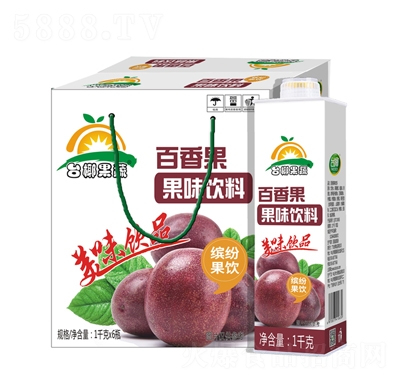 臺(tái)椰百香果果味飲料1千克X6瓶方盒裝