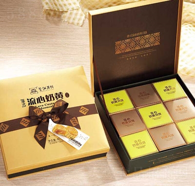 榮誠405g港式流心奶黃月餅中秋禮盒月餅