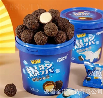 伊諾滋桶裝爆漿曲奇小丸子餅干糕點招商代理