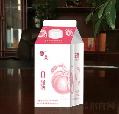 正典白桃汁果味飲料0脂肪辦公室飲品招商小方盒488ml