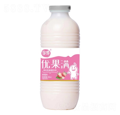 潼博優(yōu)果滿果粒乳酸菌飲品草莓味450ml