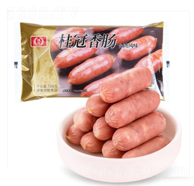 桂冠香腸108g臺灣小香腸一口腸火鍋食材純豬后腿肉烤腸熱狗火腿腸