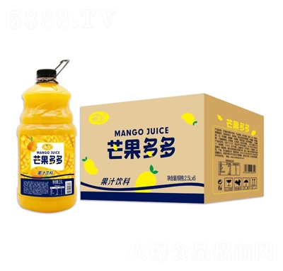 通飛芒果多多果汁飲料大桶果汁2.5LX6