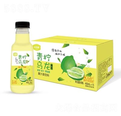 京智源青檸烏龍果汁茶飲料450mlX15
