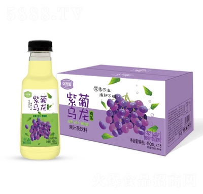 京智源紫葡烏龍果汁茶飲料450mlX15