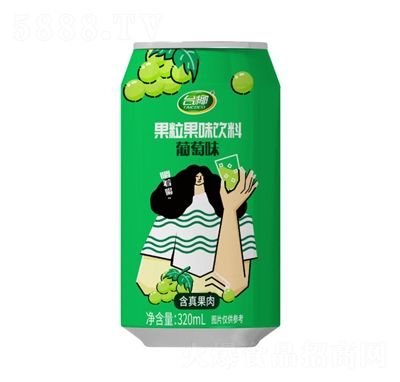 臺(tái)椰果粒果味飲料葡萄味320ml