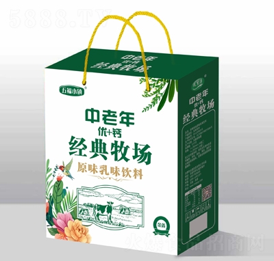 五福小鎮(zhèn)中老年優(yōu)+鈣原味乳味飲料禮盒裝