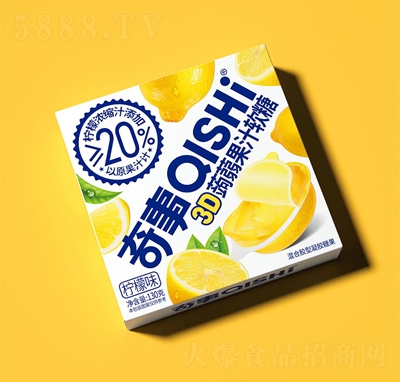 奇事3D蒟蒻果汁軟糖果凍130克檸檬味網(wǎng)紅零食