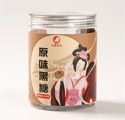 禾善恒州原味黑糖250g瓶裝休閑食品