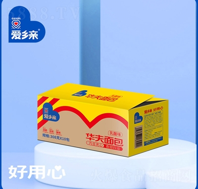 愛鄉(xiāng)親食品華夫面包乳酪味308gX10