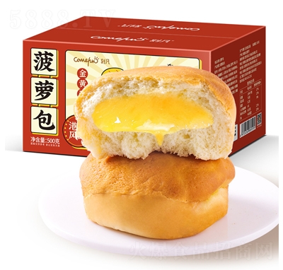 刻凡菠蘿包500g港式夾心面包整箱早餐蛋糕點(diǎn)代餐解饞零食