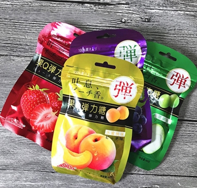 林食佳果Q彈力糖48g多口味QQ彈彈好滋味果味糖果袋裝零食