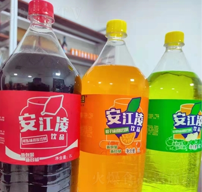 安江凌可樂+橙子+蘋果味2升碳酸飲料全家福