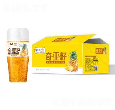浩明菠蘿奇亞籽果粒復(fù)合果汁飲料420mlx15