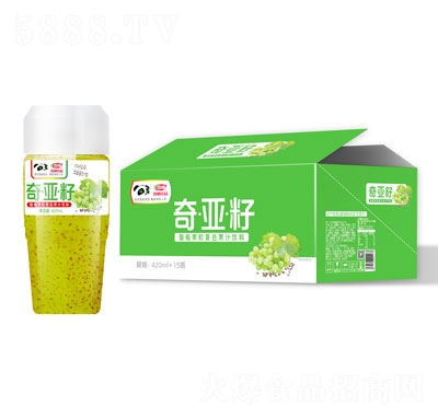 浩明葡萄奇亞籽果粒復(fù)合果汁飲料420mlx15