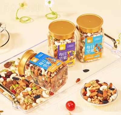 每果時(shí)光每日堅(jiān)果500g罐裝混合果仁