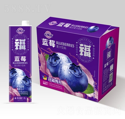 優(yōu)福源藍莓果汁飲料1.5LX6