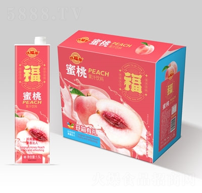 優(yōu)福源蜜桃果汁飲料1.5LX6