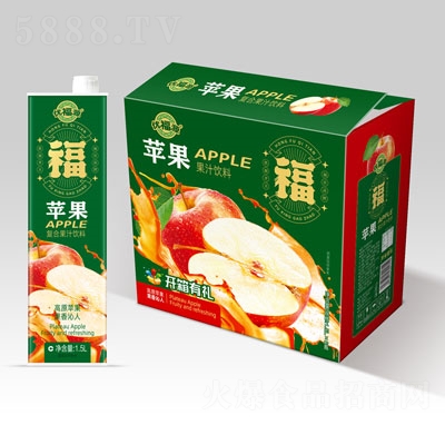 優(yōu)福源蘋果果汁飲料1.5LX6