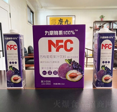 ��ĥ�r��100%��÷���ѹ�֭���1.5LX6ƿ