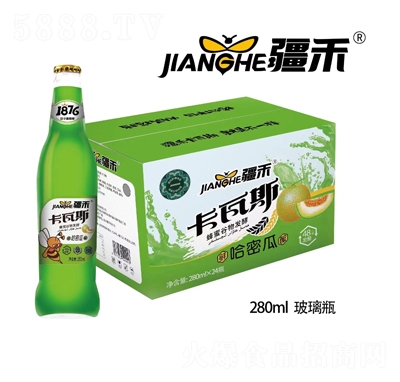 疆禾哈密瓜味卡瓦斯飲料280mlX24瓶