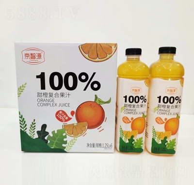 京智源復(fù)合果汁飲料甜橙汁1.25L×6