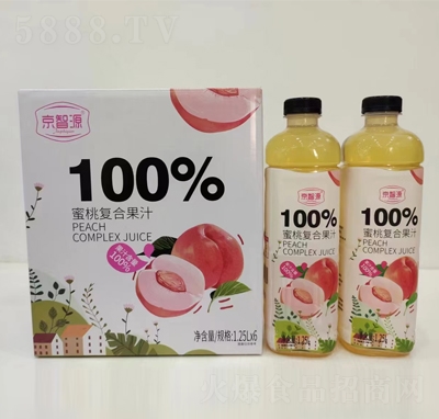 京智源復(fù)合果汁飲料蜜桃汁1.25L×6