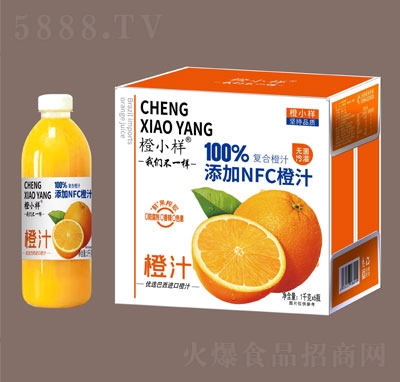 橙小樣NFC復(fù)合果汁1千克×6