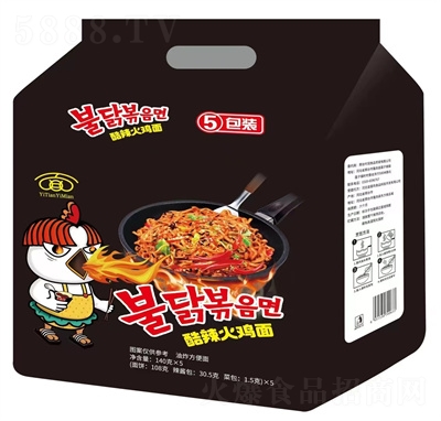 金翅鳥高配拌面酷辣火雞拌面140克×5