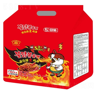 金翅鳥高配拌面雙倍辣火雞面140克×5