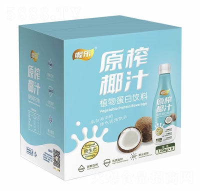 喔樂原榨椰汁植物蛋白飲料1.25kgX6