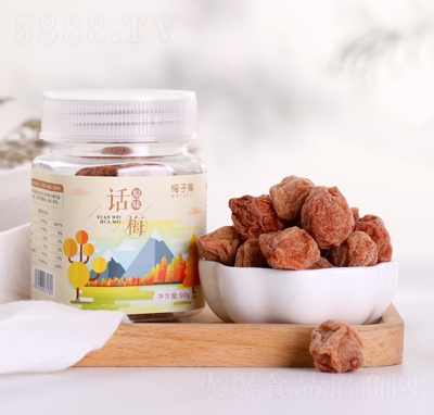 梅子集梅子果干蜜餞組合原味話梅90克罐裝休閑零食