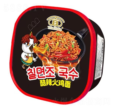 一天一面盒裝拌面酷辣火雞面120g