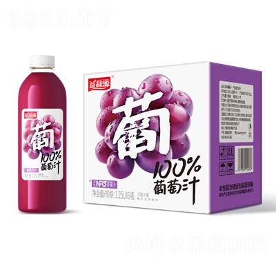 益和源100%葡萄汁1.25L×6