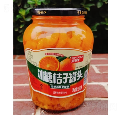 潤(rùn)養(yǎng)季冰糖桔子罐頭水果罐頭860g
