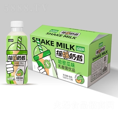 益和源搖搖奶昔乳酸菌飲品哈密瓜味520mlX15瓶
