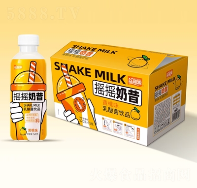 益和源搖搖奶昔乳酸菌飲品黃桃味520mlX15瓶