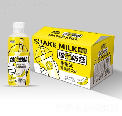 益和源搖搖奶昔乳酸菌飲品香蕉味520mlX15瓶