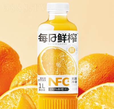 珍珍每日鮮榨NFC100%鮮橙汁1L