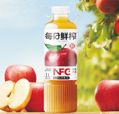 珍珍每日鮮榨NFC100%蘋果汁1L