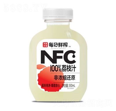 珍珍每日鮮榨NFC100%荔枝汁330ML