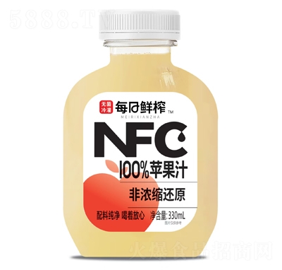 珍珍每日鮮榨NFC100%蘋果汁330ML