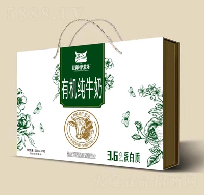 經(jīng)典時(shí)代牧場(chǎng)有機(jī)純牛奶200mlX12盒禮盒裝